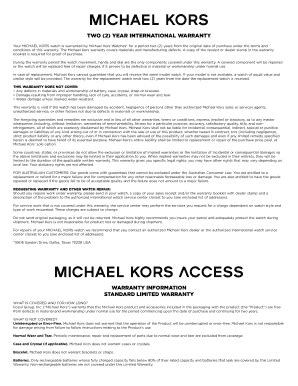 garantieheft michael kors|michael kors warranty claim.